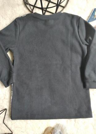 Піжама хлопчик сіра чорна квадрати флісова велюрова 10-12 років3 фото