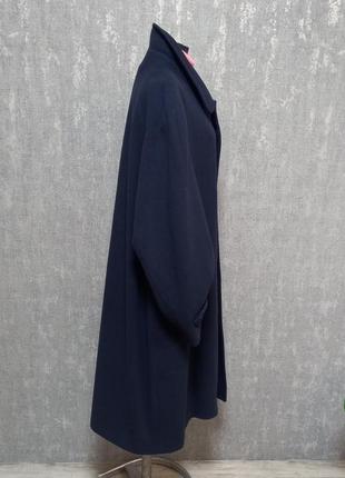 Пальто кашемір вовняне сине нове італия8 фото