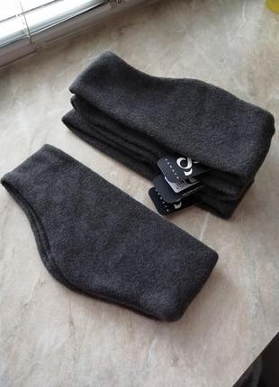 Спортивна пов'язка на голову тепла на флісі