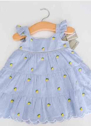 Легкое, воздушное платье лимоновый принт, сарафан1 фото
