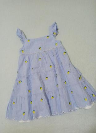 Легкое, воздушное платье лимоновый принт, сарафан2 фото