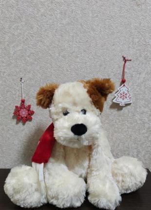 Собака с шарфом,мягкая игрушка1 фото