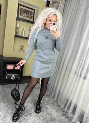 Платье теплое вязаное 3