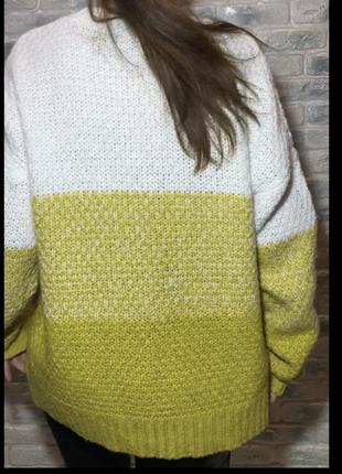Светр primark, в‘язаний светр, теплий джемпер, білий в‘язаний светр, светр оверсайз2 фото