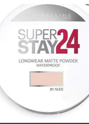 Maybelline super stay matte powder стойкая  пудра для лица