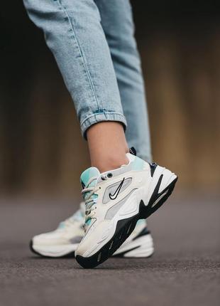 Кросівки nike m2k tekno white cream black blue4 фото