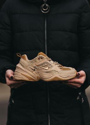 Женские кожаные кроссовки nike m2k #найк