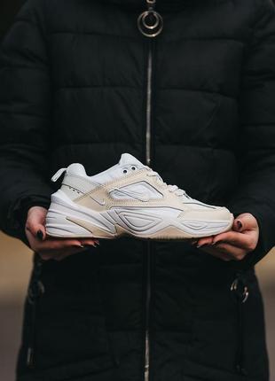 Женские кожаные кроссовки nike m2k #найк