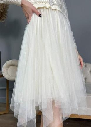 Чаріавна ніжна сукня плаття міді мереживо в’язка фатин7 фото