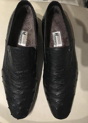 Moreschi зимние туфли из страуса