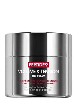 Антивозрастной лифтинг-крем с пептидами medi-peel peptide 9 volume and tension tox cream1 фото