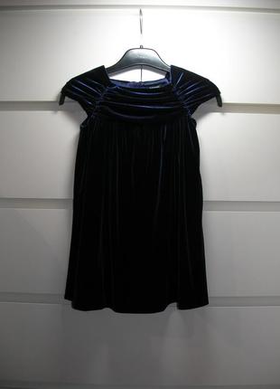 Нарядна велюрова сукня marks spencer  на 2-3 роки1 фото