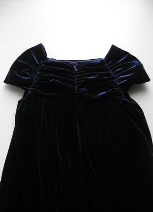 Нарядное велюровое платье marks spencer на подкладке на 2-3 года7 фото