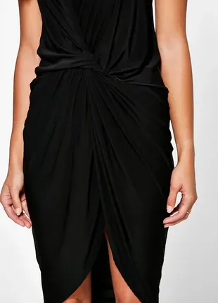 Чорне плаття,сарафан з відкритою спиною,на запах, boohoo3 фото