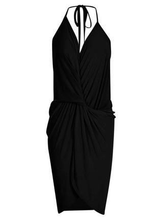 Чорне плаття,сарафан з відкритою спиною,на запах, boohoo7 фото
