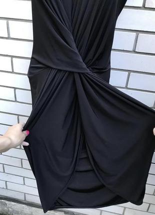 Чорне плаття,сарафан з відкритою спиною,на запах, boohoo8 фото