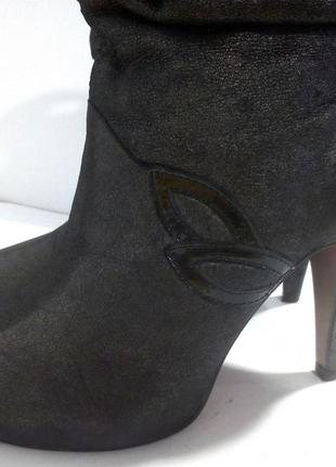 Стильні шкіряні демісезонні черевики на шпильці, р.38 код f38833 фото
