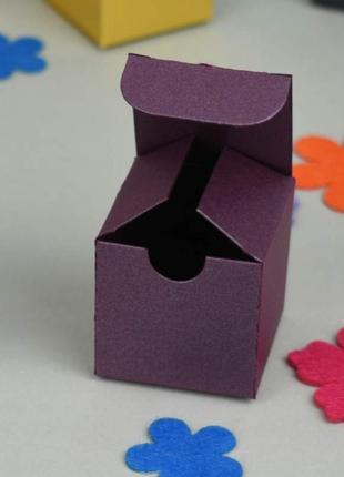 Коробочка 3,5×3,5×3,5 см, фіолетова (ruby) з дизайнерського картону