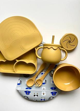 Силиконовая посуда детская посуда силиконовый слюнявчик ниблер