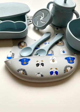 Силиконовая посуда детская посуда силиконовый слюнявчик ниблер