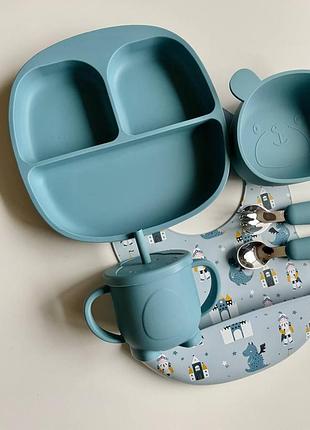 Силиконовая посуда детская посуда силиконовый слюнявчик ниблер