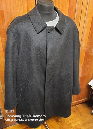 Пальто теплое шерстяное ( в составе альпака) bugatti  черный италия