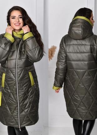 Куртка (зима)ткань:плащевка+подкладка+синтепон 250(зима) кольори : чорний,бордо,хакі.3 фото