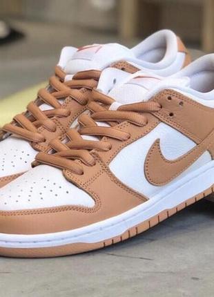 Кросівки nike dm8998-200 sb dunk low light cognac shoes dm8998-200 оригінал5 фото