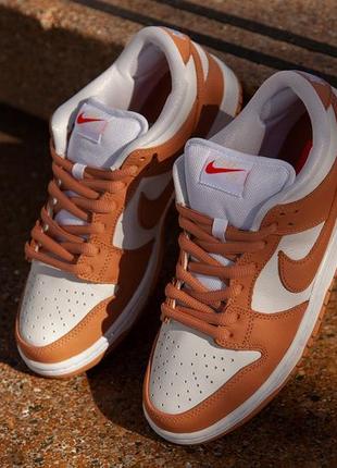 Кросівки nike dm8998-200 sb dunk low light cognac shoes dm8998-200 оригінал