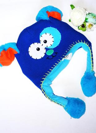 Демисезонная шапка 6 лет рост 116см ушки шевелятся!