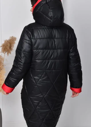Куртка пальто зимнее очень теплое  супер батал 52-54,56-58,60-62,64-66  : 21-57 /икбгм2 фото