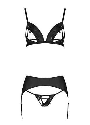 Шнуровка екокожа открытая грудь гартеры