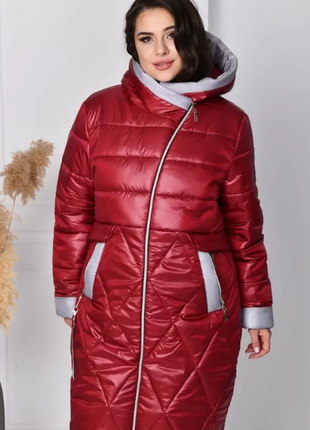Куртка пальто зимнее очень теплое супер батал 52-54,56-58,60-62,64-66 : 21-57 /икбгм