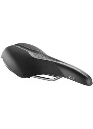 Сідло selle royal scientia r1 relaxed, 3d skingel, оббивка black gummy/black mokka, 289х169мм, 479г, рейли сталь + curva