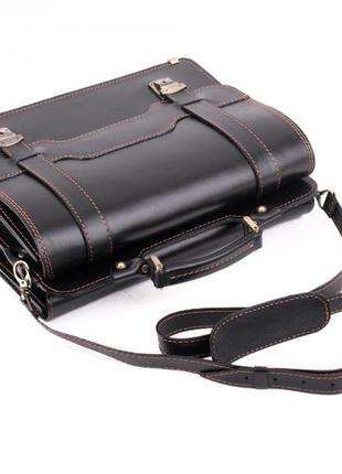 Портфель шкіряний двосторонній стильний ручний