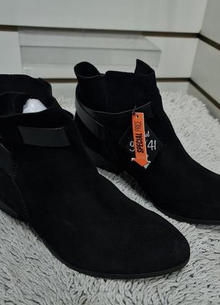 Женские ботинки демисезон замша bershka 40 размер 31212 фото