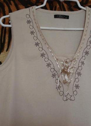 Кофточка бежевого цвета"bm"р.м,100%коттон,турция.