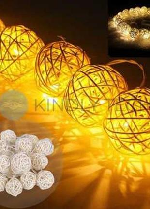 Гирлянда xmas golden ball 10 led ww-1 21 фото