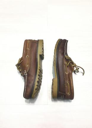 Міцні брендові чоловічі шкіряні туфлі топсайдери трексайдери marks & spencer як timberland4 фото