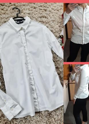 Базовая белая хлопковая рубашка, rossana diva/италия,  р. 381 фото