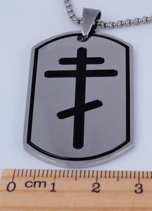 Колье бижутерное "крест" с эмалью (60,0 см. и 70,0см.)3 фото