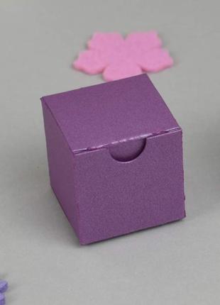 Коробочка 3,5×3,5×3,5 см, бузкова (punch) з дизайнерського картону2 фото
