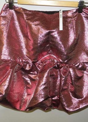 Невероятная брендовая блестящая юбка модного фасона и шикарного цвета 💓💜💓2 фото