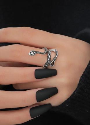 Кільце змія сріблясте