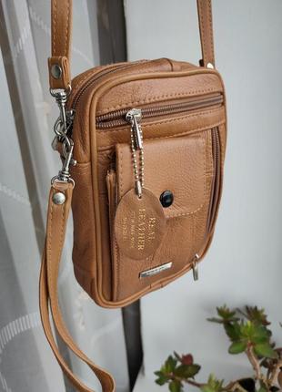 Шкіряна сумка мессенджер кроссбоди lorenz унісекс кожаная сумка lorenz унісекс