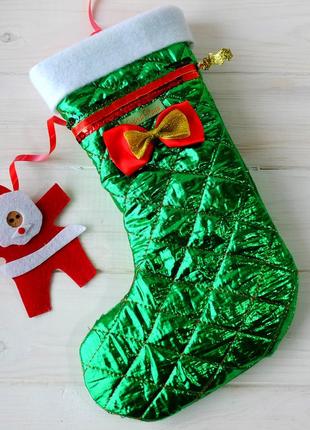 Сапог, чулок, носок рождественский, новогодний, різдвяна шкарпетка для подарунка 01