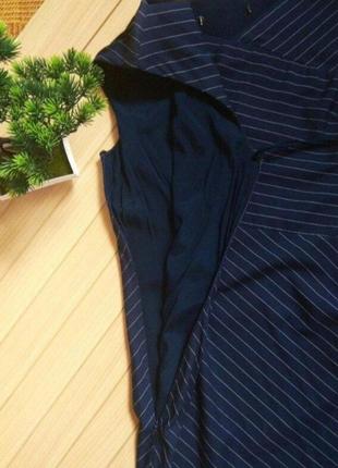Шерстяное платье в микрополоску полоску 100% шерсть + шелк ralph lauren 🌿 наш 46-48рр3 фото