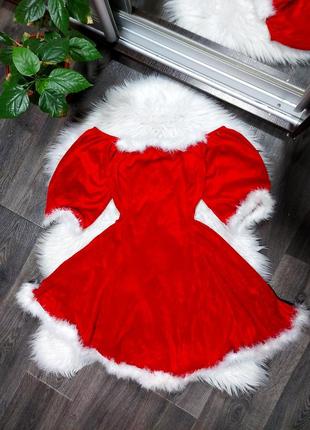 Новогоднее платье красное платье снегурочки на новый год 44 46 распродажа