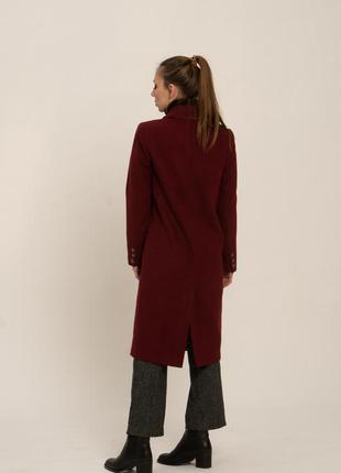 Класичне бордо пальто redherring3 фото