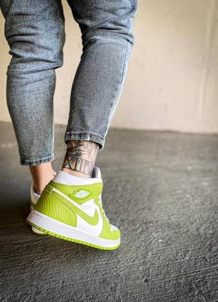 Чоловічі кросівки nike air jordan 1 high green6 фото